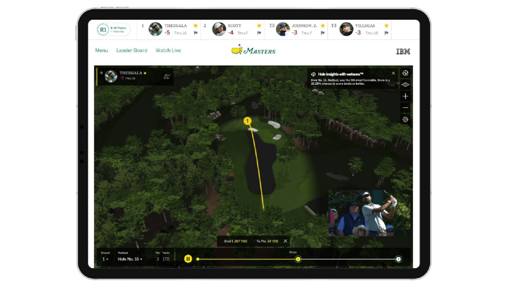 AI-Powered Masters App Upgrade Brings 3D Course Views and Shot Predictions
