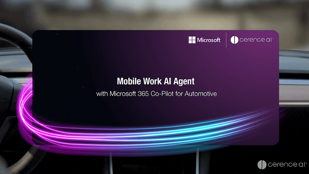 Cerence AI Develops Mobile Work AI Agent, Integrating Microsoft 365 Copilot Into Cars to Enable Safer, Smarter Work on the Go